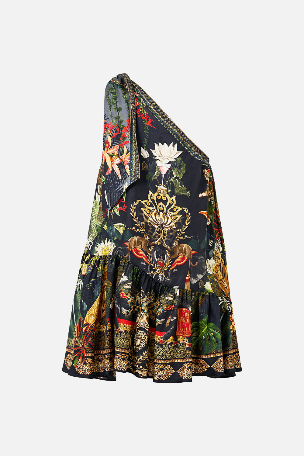 TIE ONE SHOULDER SHORT DRESS READY FOR MY WELCOME DRINK