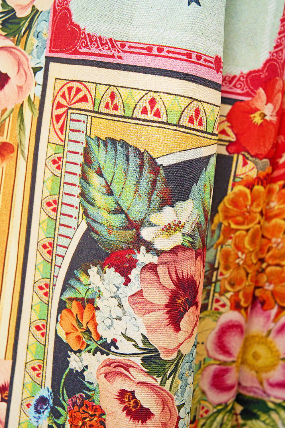 The CAMILLA Tuck Front Pant in our Soap Opera print.