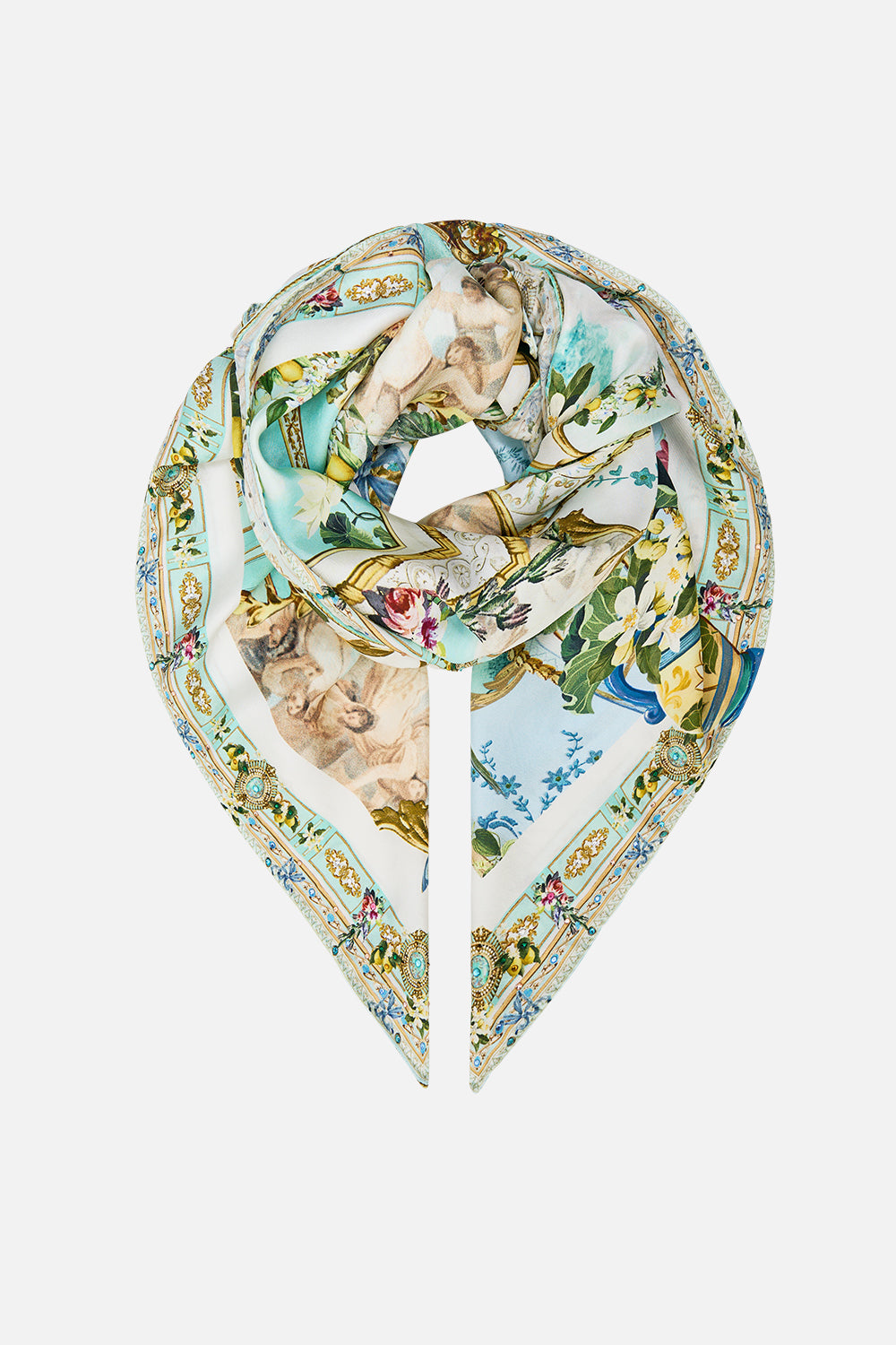 LARGE SQUARE SCARF VENUS ON A VESPA