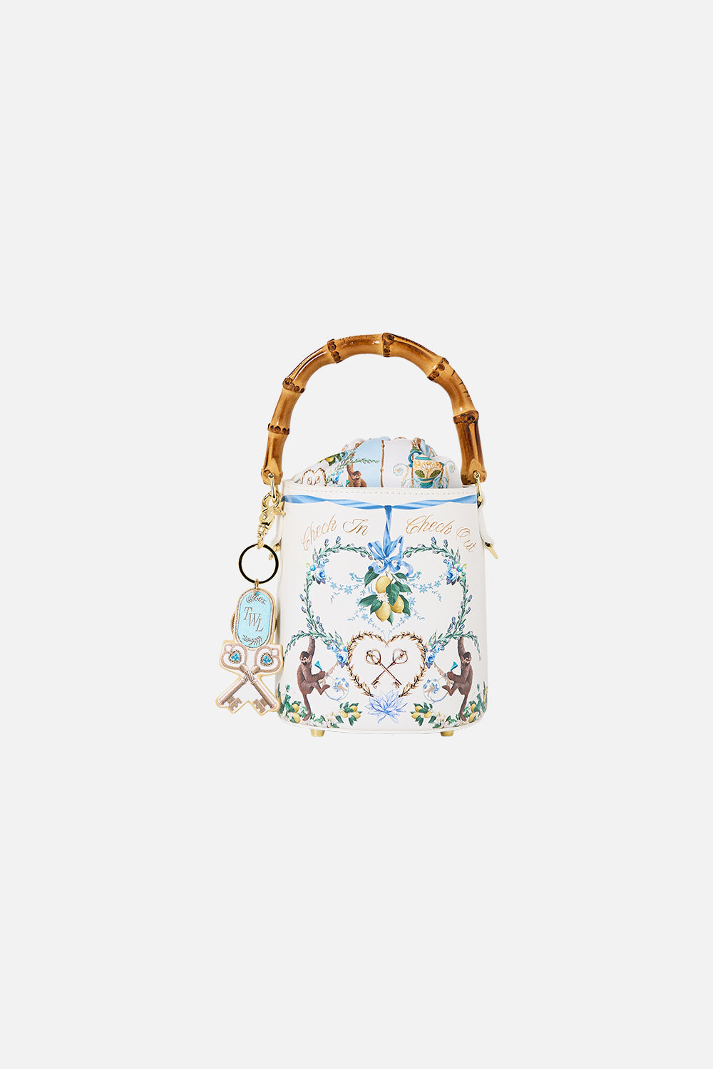 DRAWSTRING BUCKET BAG VENUS ON A VESPA