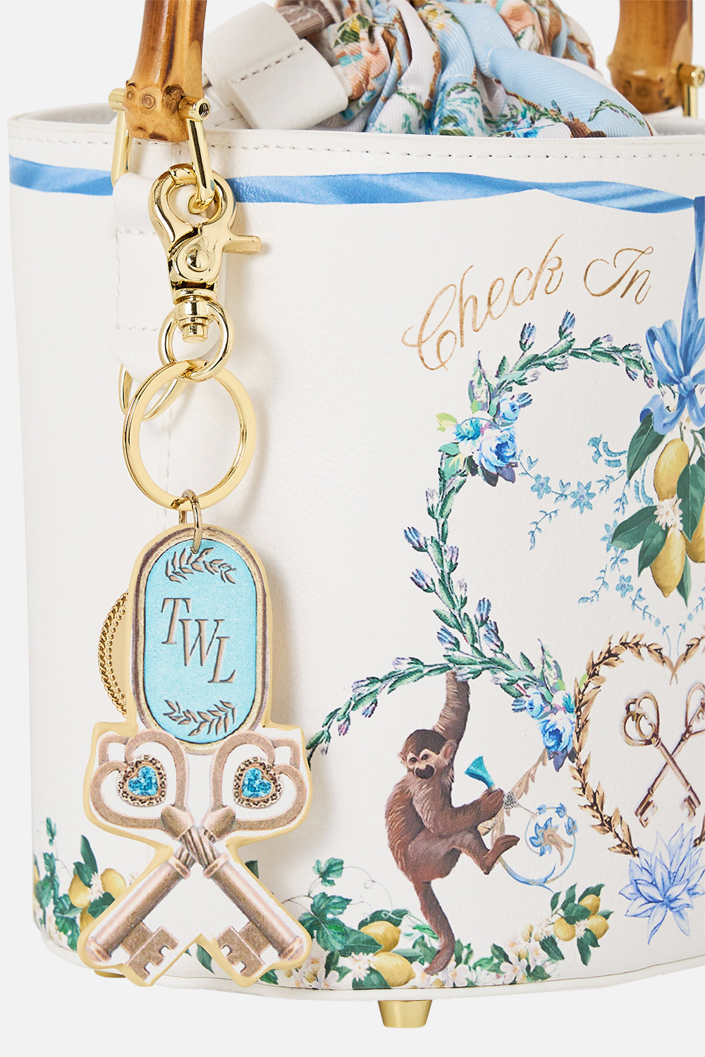 DRAWSTRING BUCKET BAG VENUS ON A VESPA