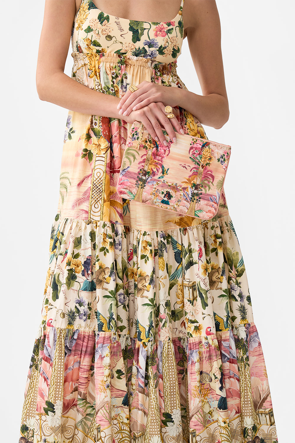 SMALL CANVAS CLUTCH WELCOME TO THE WHITE LOTUS