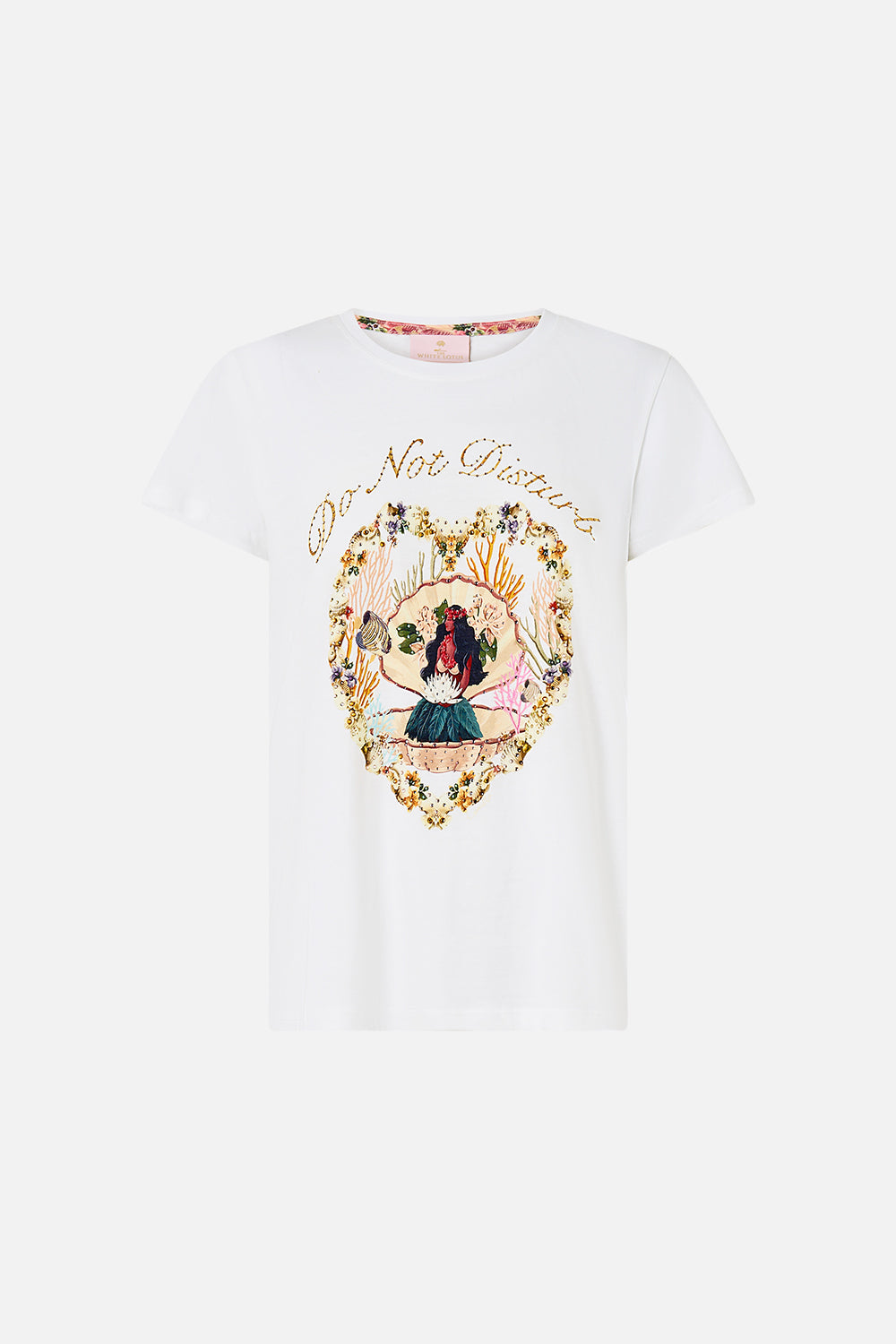 SLIM FIT ROUND NECK T-SHIRT WELCOME TO THE WHITE LOTUS