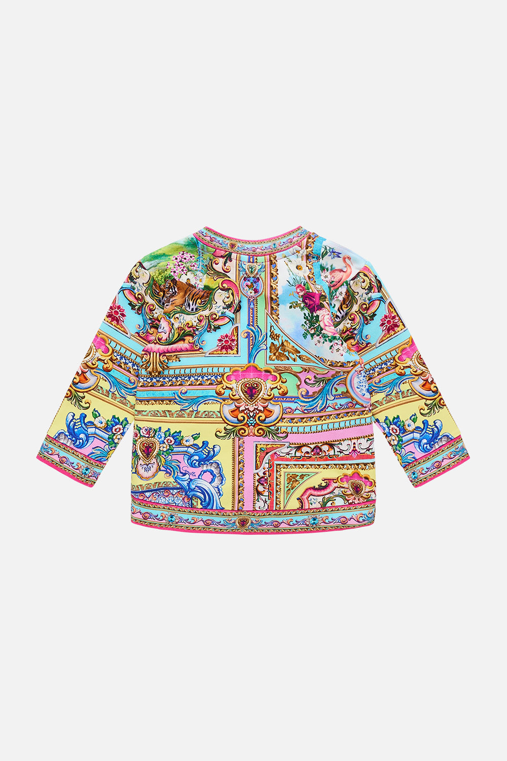 The CAMILLA Babies Relaxed Crew Neck Sweater in our Spirit Of Santa Maria print.