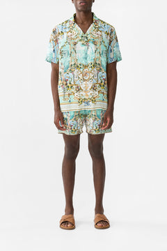 SHORT SLEEVE CAMP COLLARED SHIRT VENUS ON A VESPA