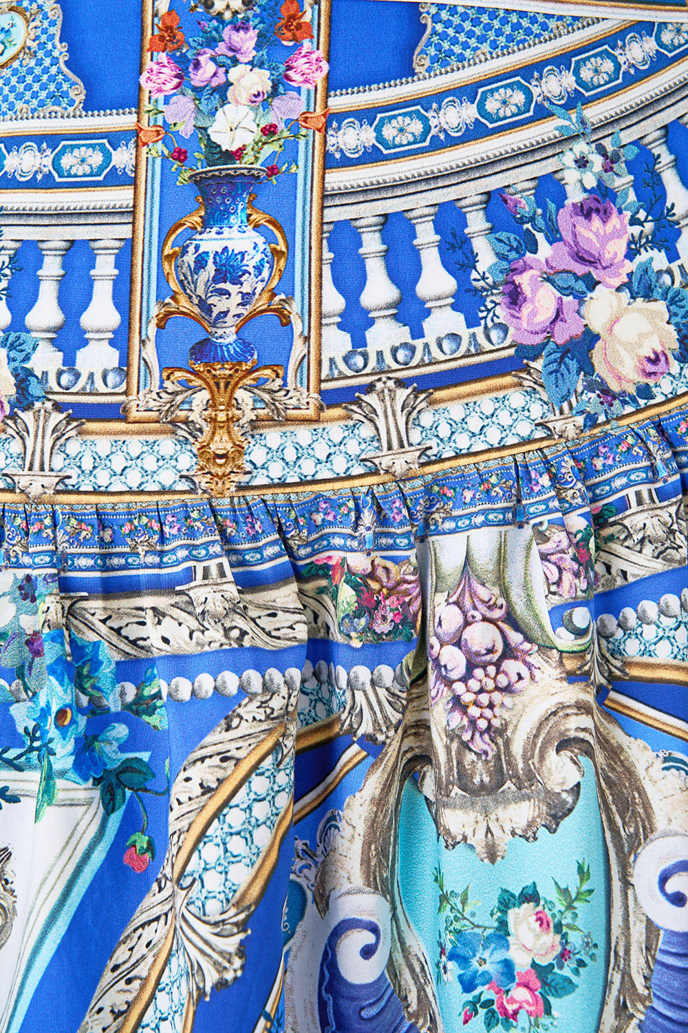 WRAP SKIRT WITH GATHERED PANELS OTTOMAN OPULENCE