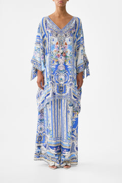 TIE SLEEVE SHORT V NECK KAFTAN OTTOMAN OPULENCE