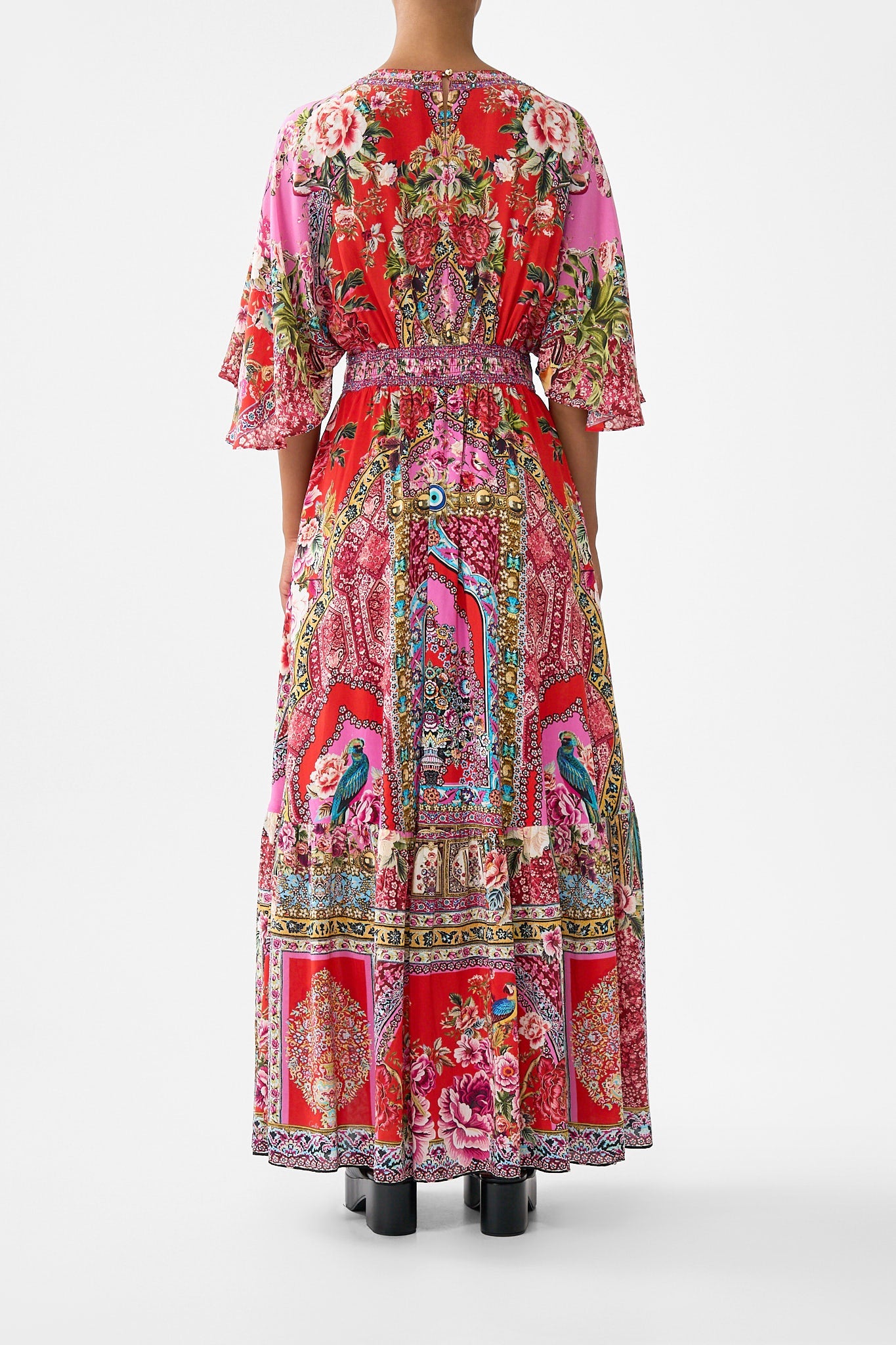 VESTIDO ENTALLADO CON VOLANTE EN EL BAJO ESTILO IMPERIO HEIRLOOM