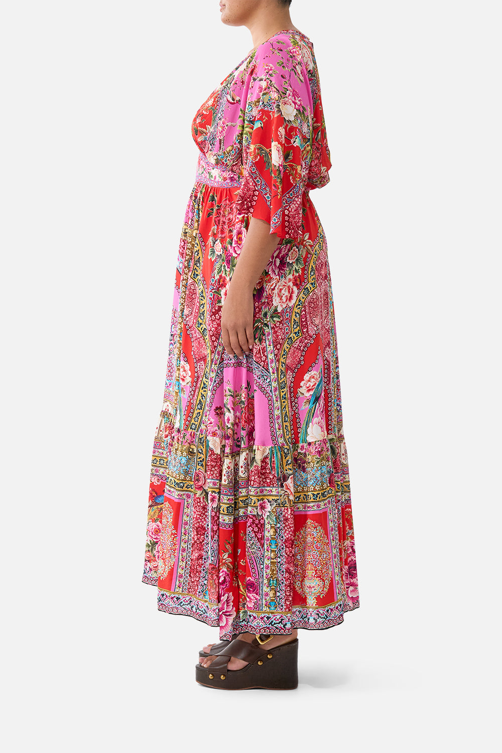 VESTIDO ENTALLADO CON VOLANTE EN EL BAJO ESTILO IMPERIO HEIRLOOM