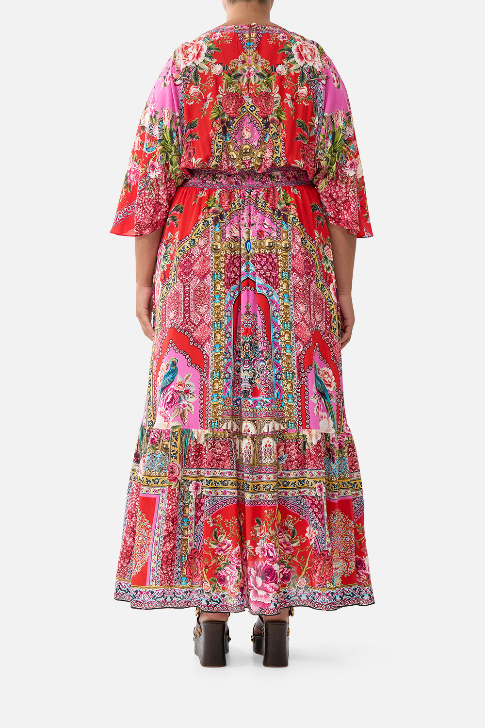 VESTIDO ENTALLADO CON VOLANTE EN EL BAJO ESTILO IMPERIO HEIRLOOM