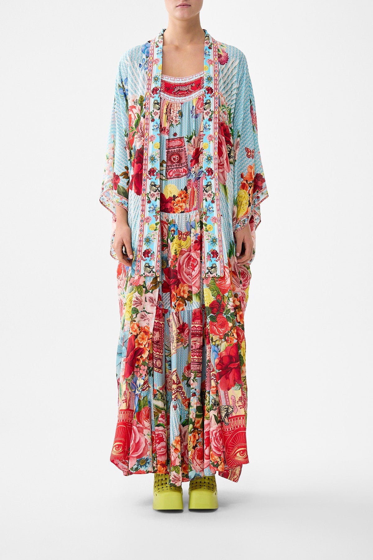 KIMONO LAYER WITH COLLAR PAPERS AND CURIOUS CAPERS