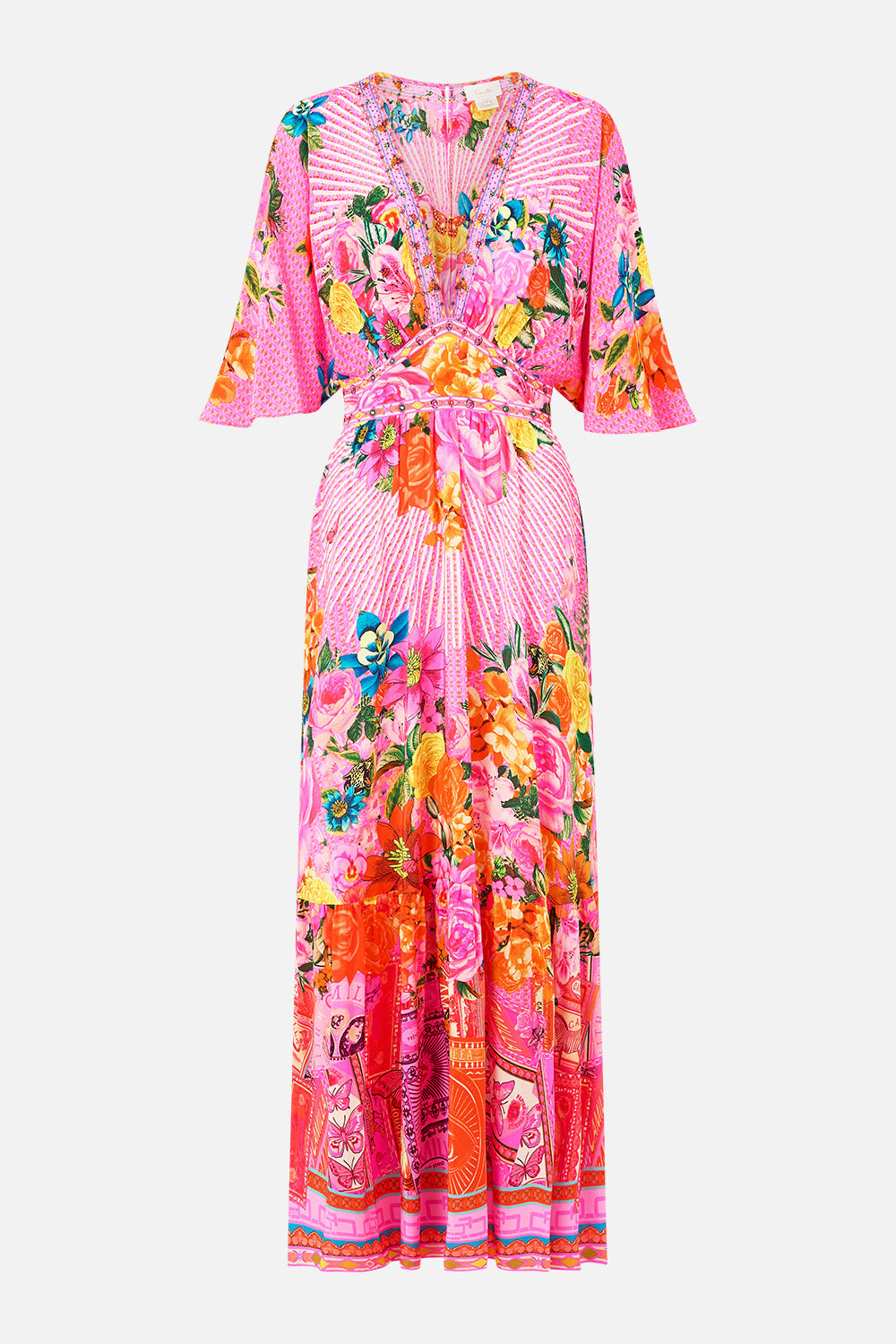 VESTIDO ENTALLADO CON VOLANTE EN EL BAJO ILLUSTRATION NATION
