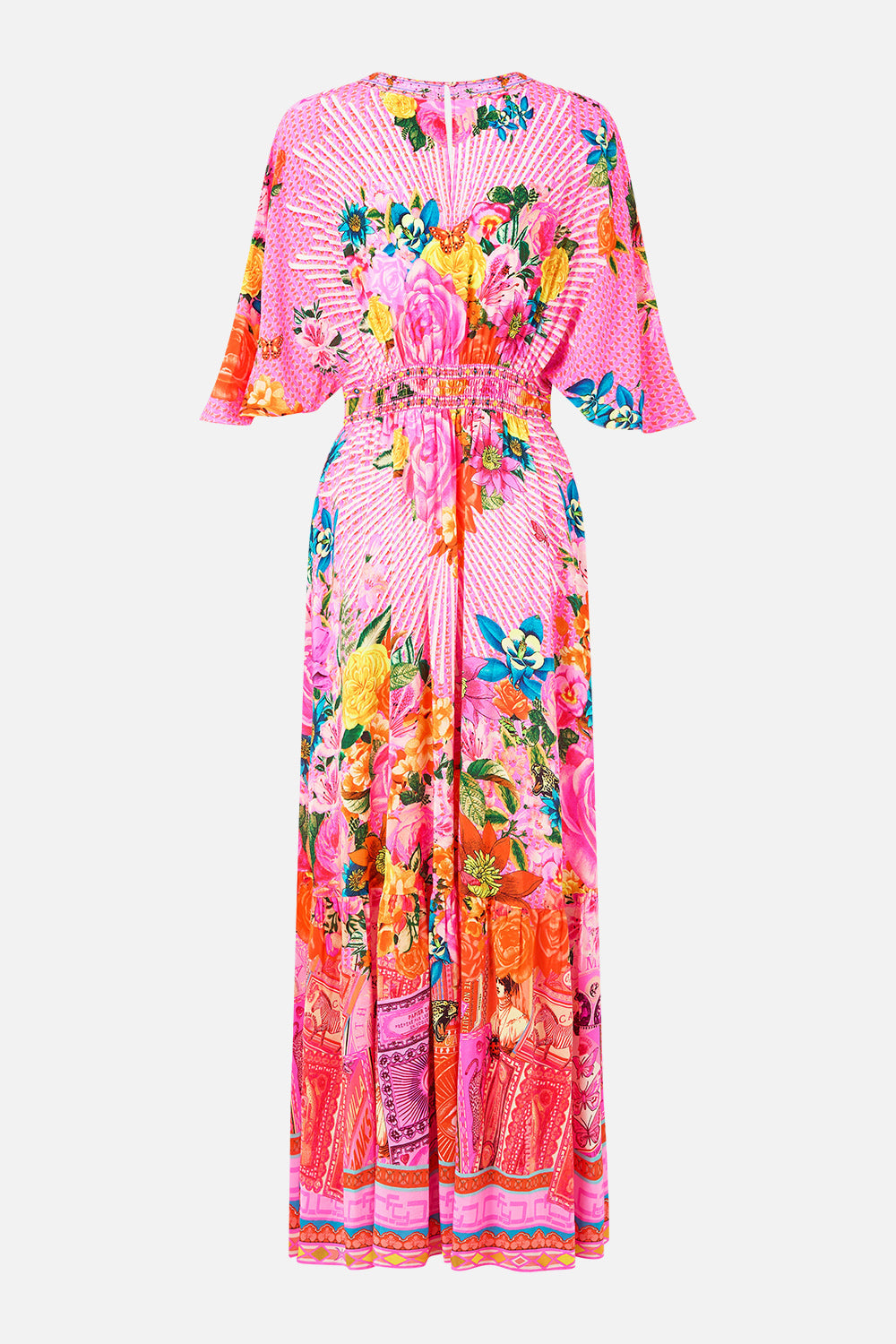 VESTIDO ENTALLADO CON VOLANTE EN EL BAJO ILLUSTRATION NATION