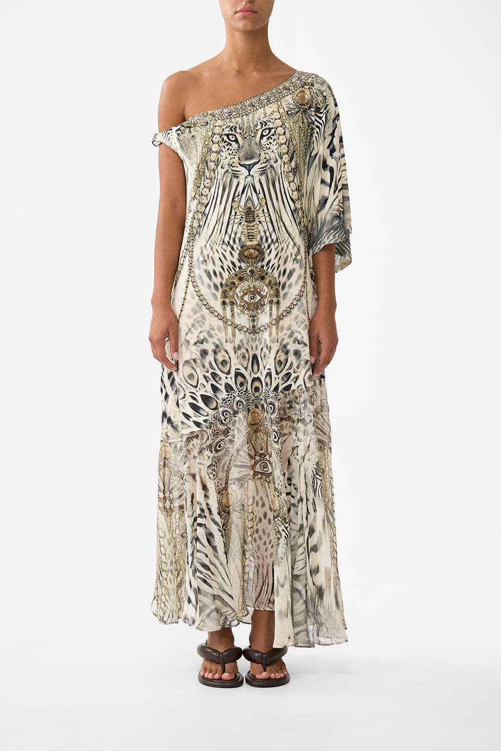 VESTIDO DE UN SOLO HOMBRO CON TORZADA LADY LIONHEART