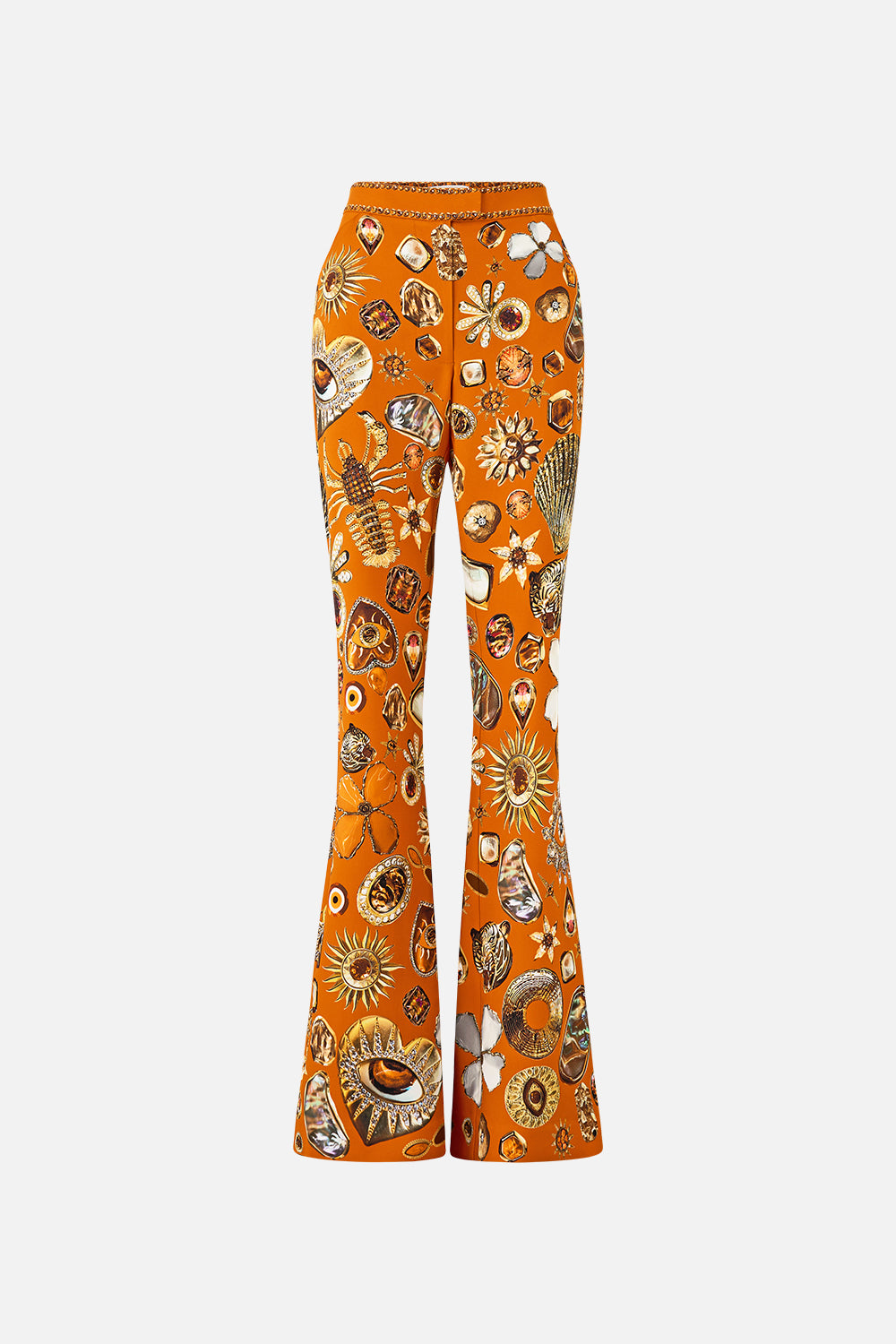 PANTALÓN ACAMPANADO CON DETALLES DE COSTURA TALISMANES DE TURQUÍA
