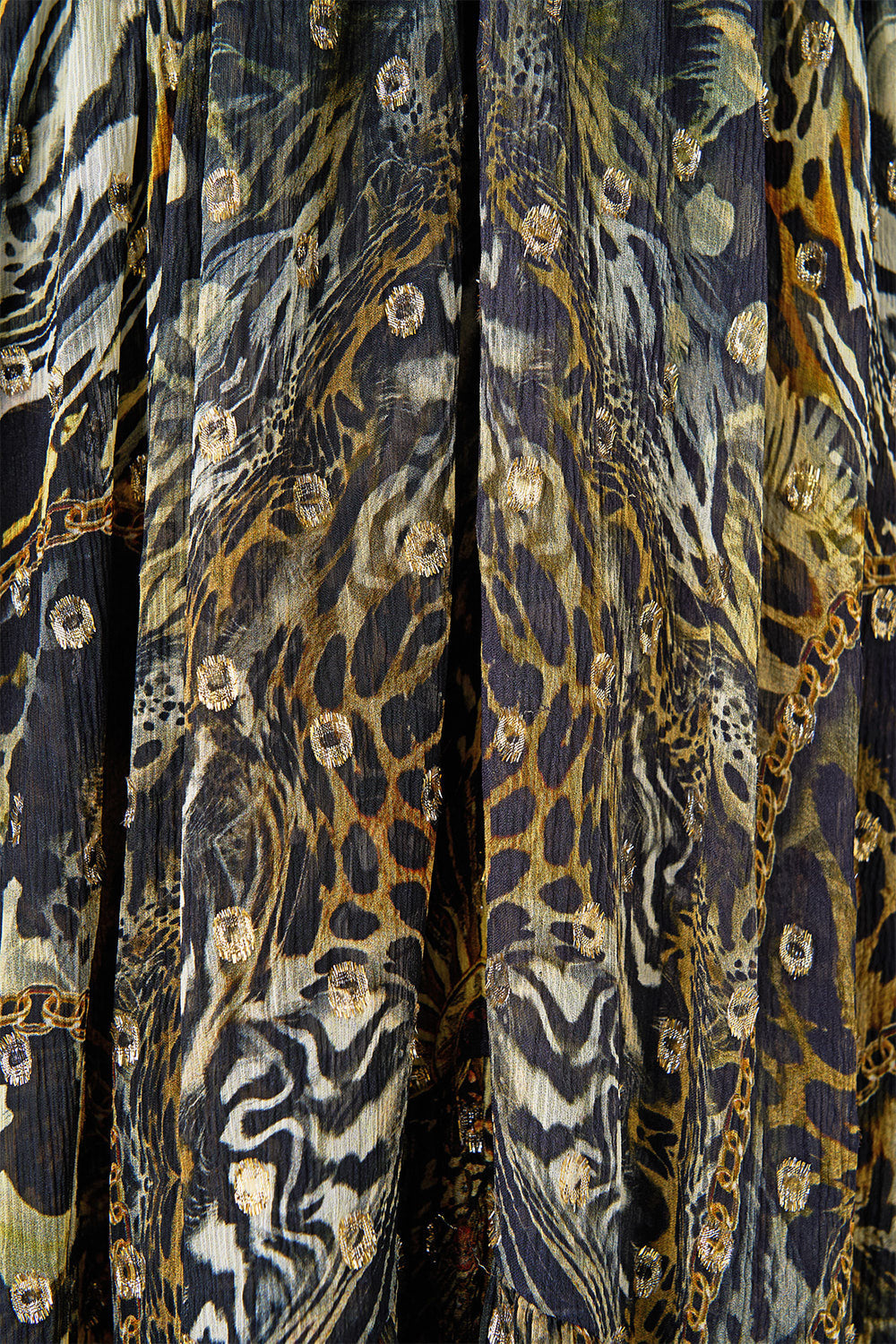 VESTIDO CORTADO RECOGIDO DE FOLCLORE FELINO