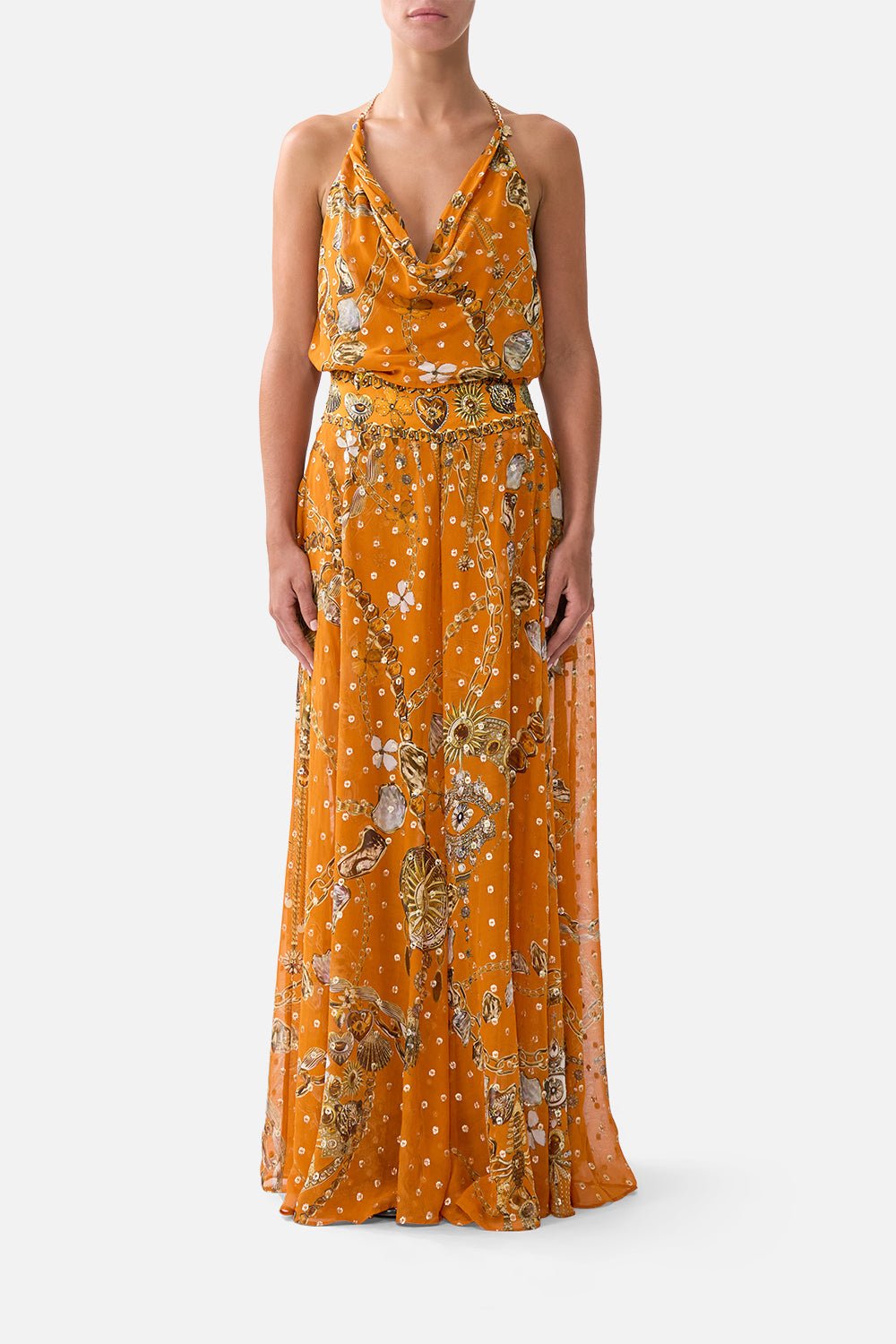 PANTALÓN DE PIERNA ANCHA TRANSPARENTE TALISMANES DE TURQUÍA