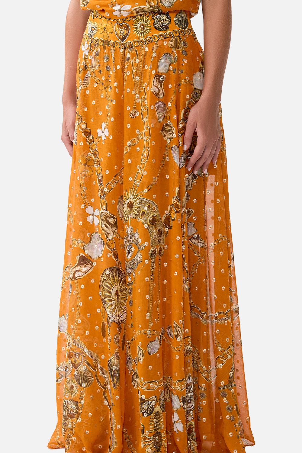 PANTALÓN DE PIERNA ANCHA TRANSPARENTE TALISMANES DE TURQUÍA