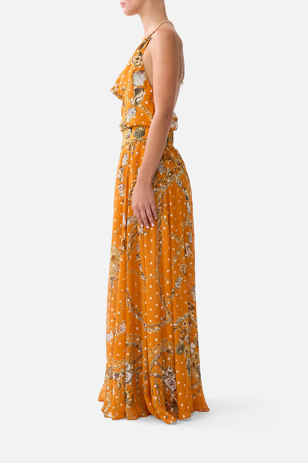 PANTALÓN DE PIERNA ANCHA TRANSPARENTE TALISMANES DE TURQUÍA