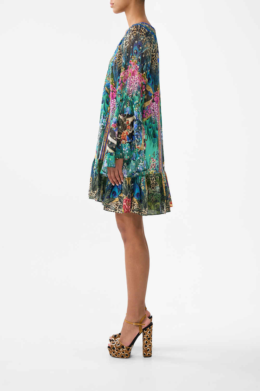 VESTIDO CON VOLANTES CORTE A ANIMAL ALCHEMY