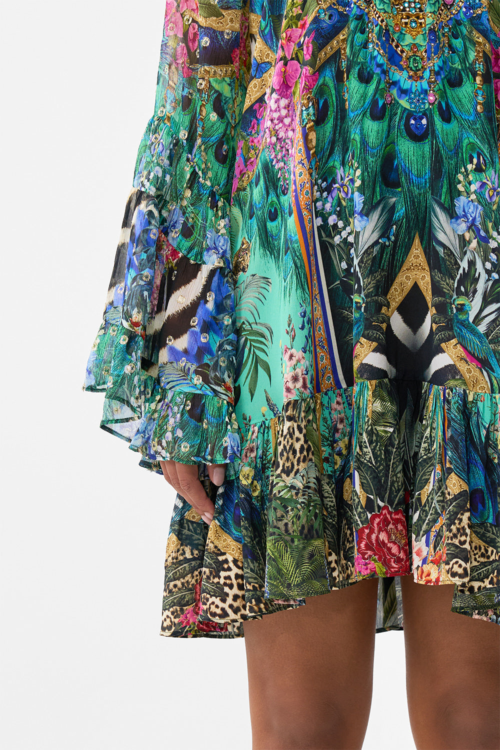 VESTIDO CON VOLANTES CORTE A ANIMAL ALCHEMY