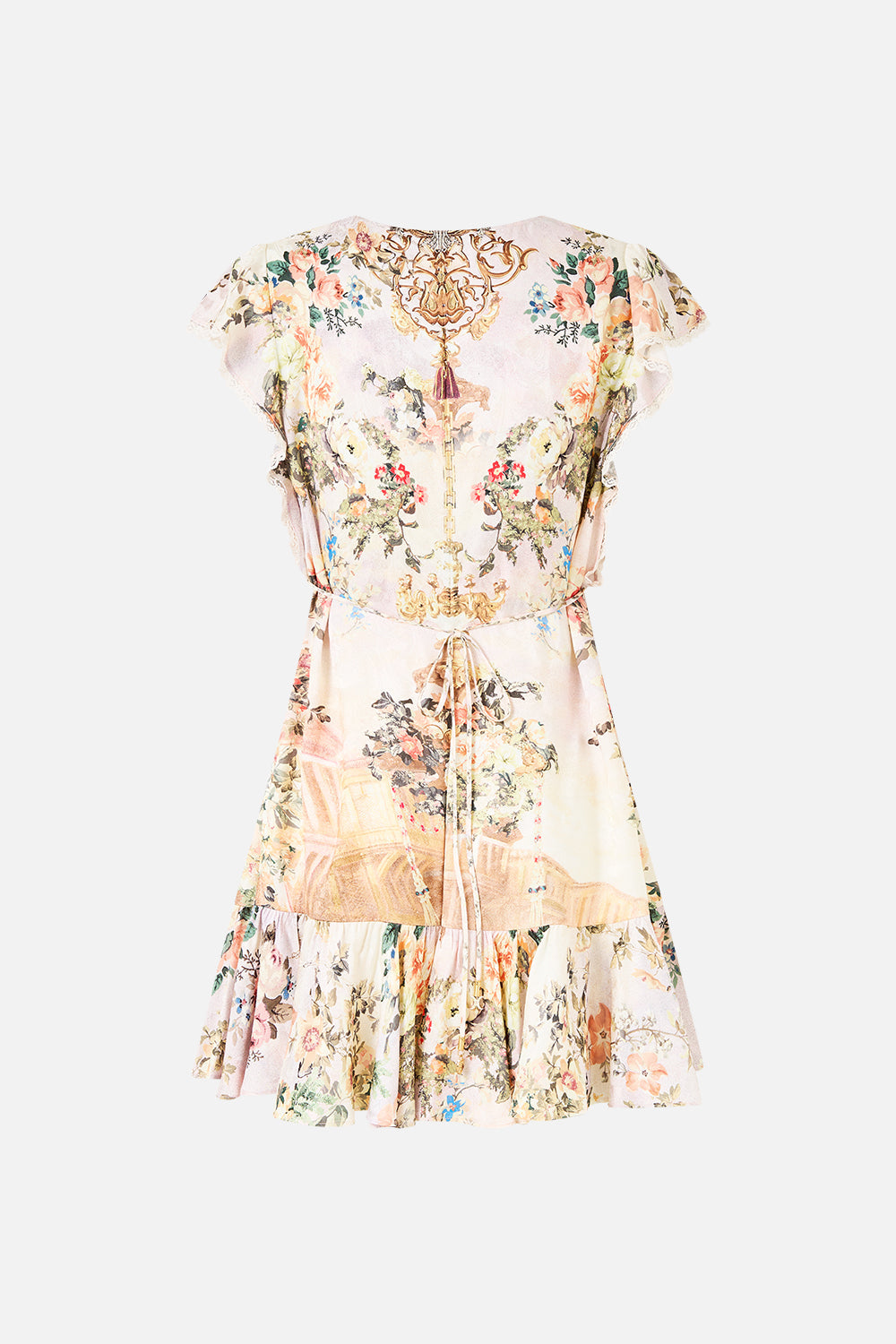 RUFFLE SLEEVE SHORT DRESS TWILIGHT IN ISTANBUL