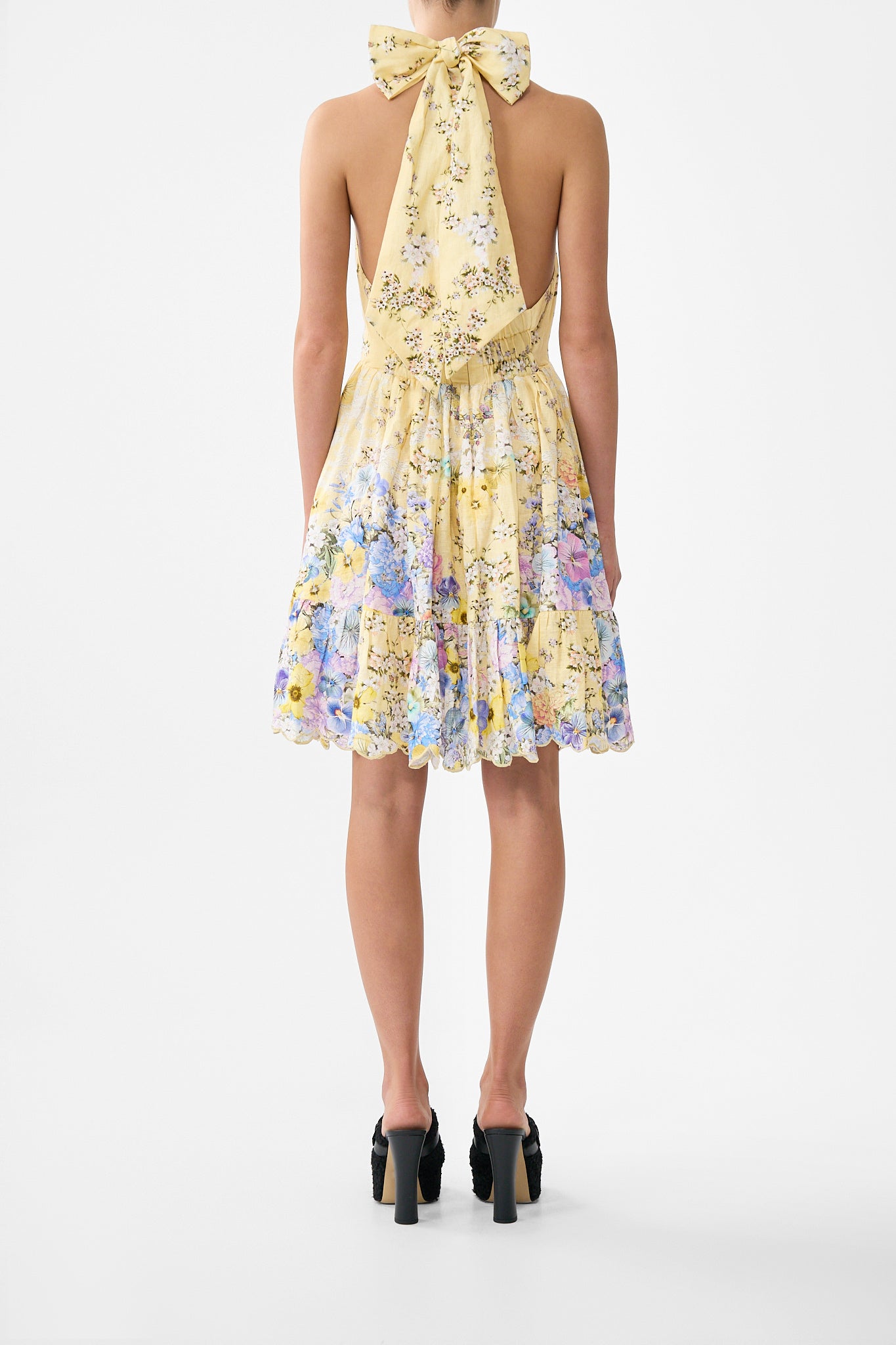 MINIVESTIDO CORTO HALTE CON VOLANTES DARLING BUDS