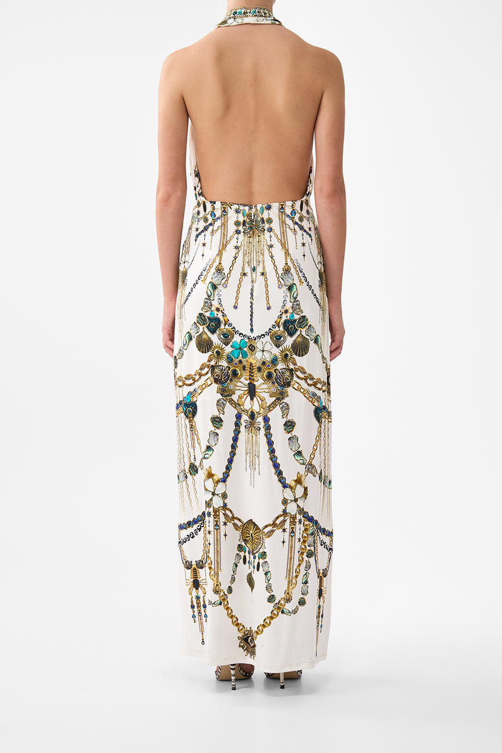 DEEP COWL PLUNGE DRESS CHAIN GANG