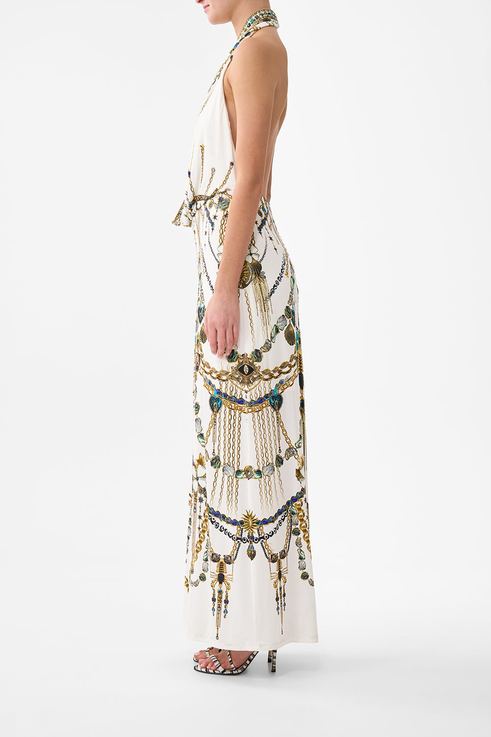 DEEP COWL PLUNGE DRESS CHAIN GANG