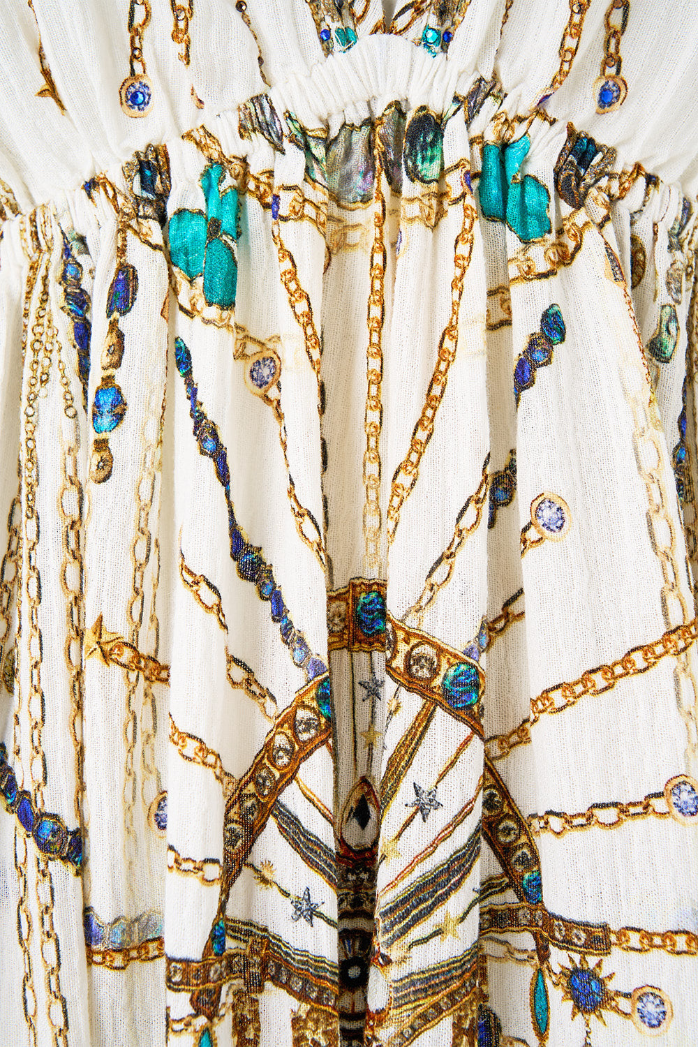 OPEN BACK LONG CAPE DRESS CHAIN GANG