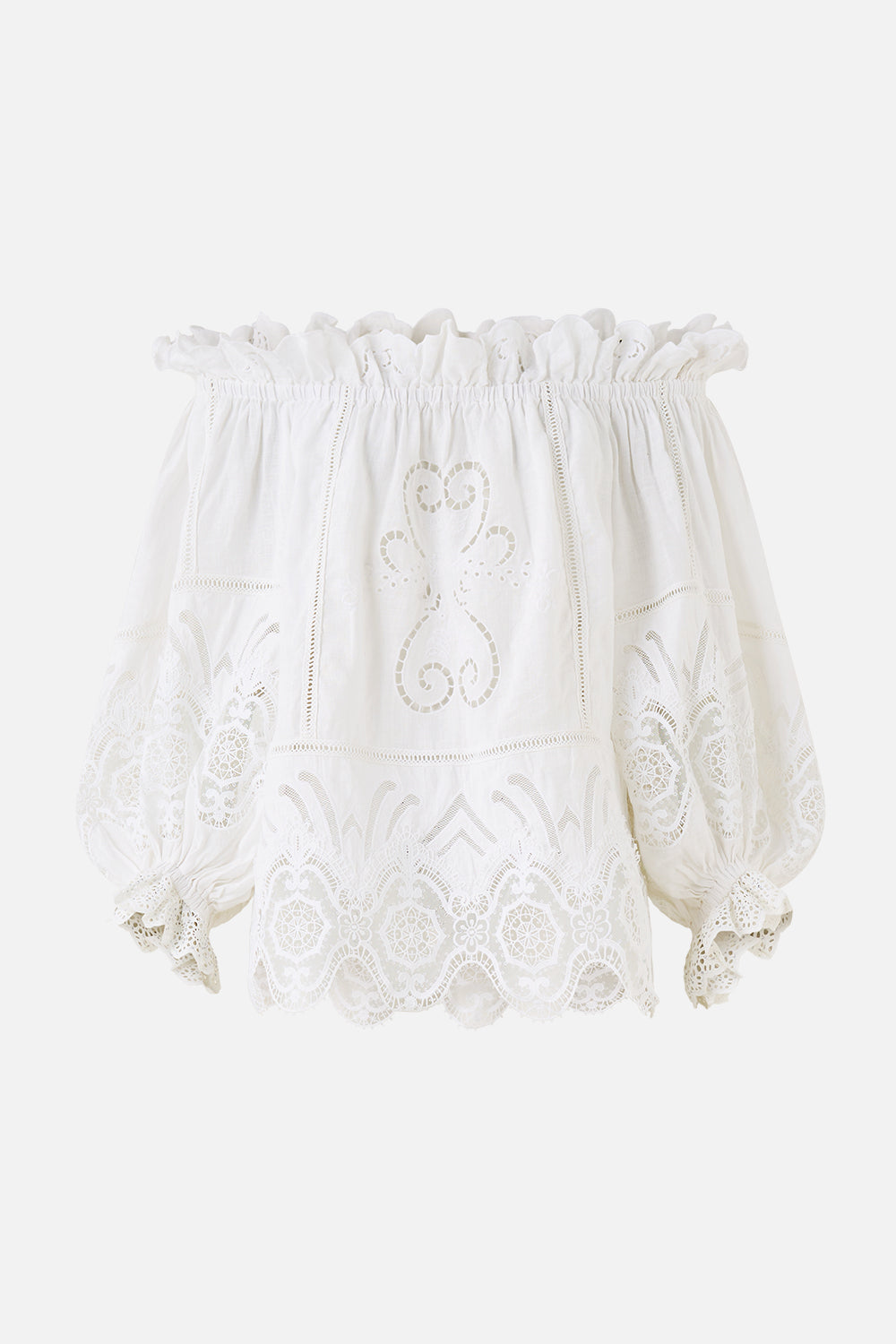 FRILL OFF SHOULDER TOP ALL ABOUT THAT LACE