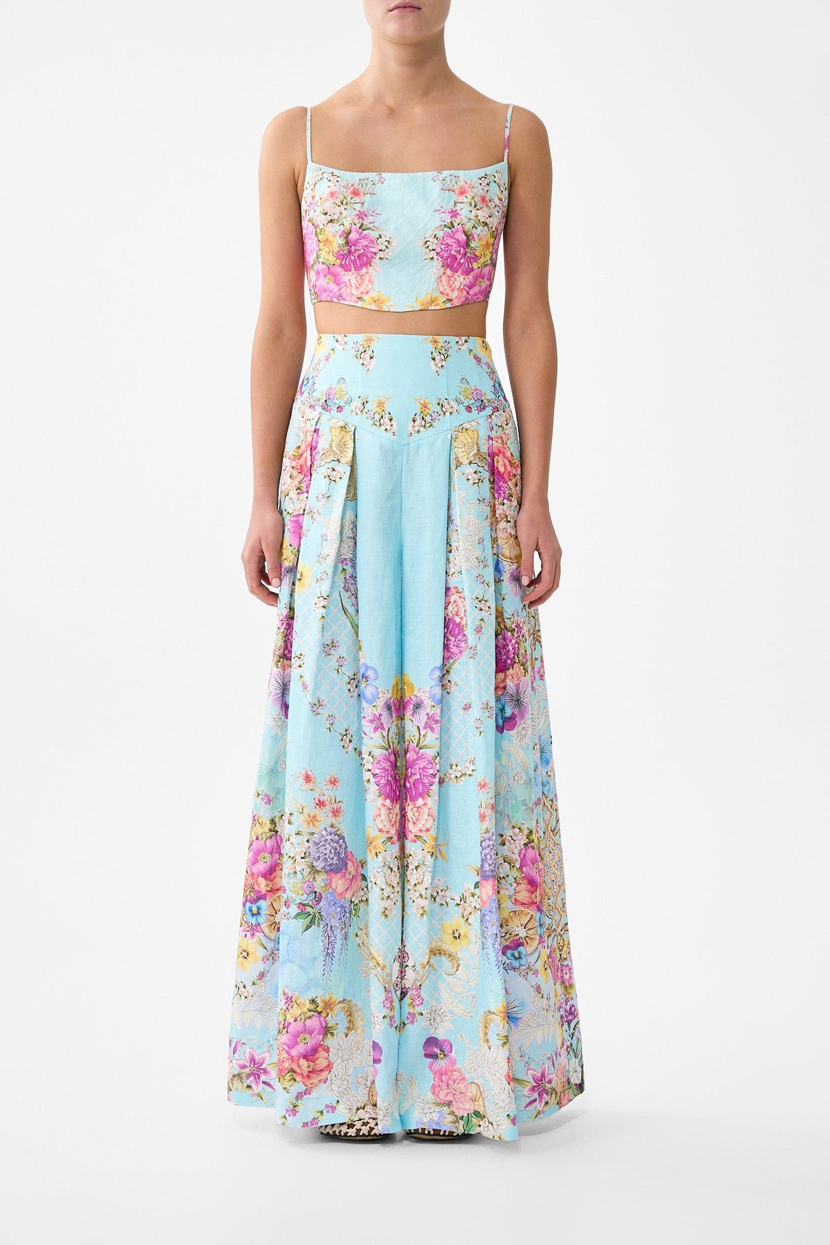 CORSET CROP TOP BAZAAR BLOOMS