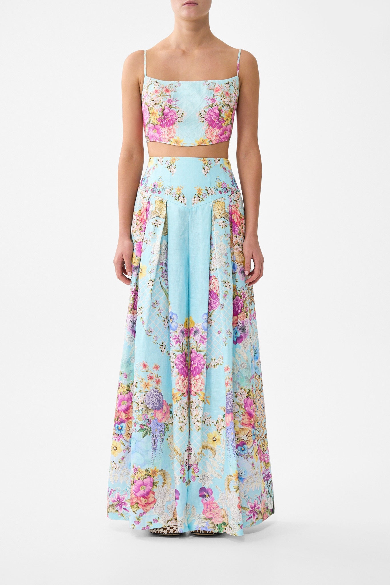 TOP CORTO CORSET FLORES BAZAAR
