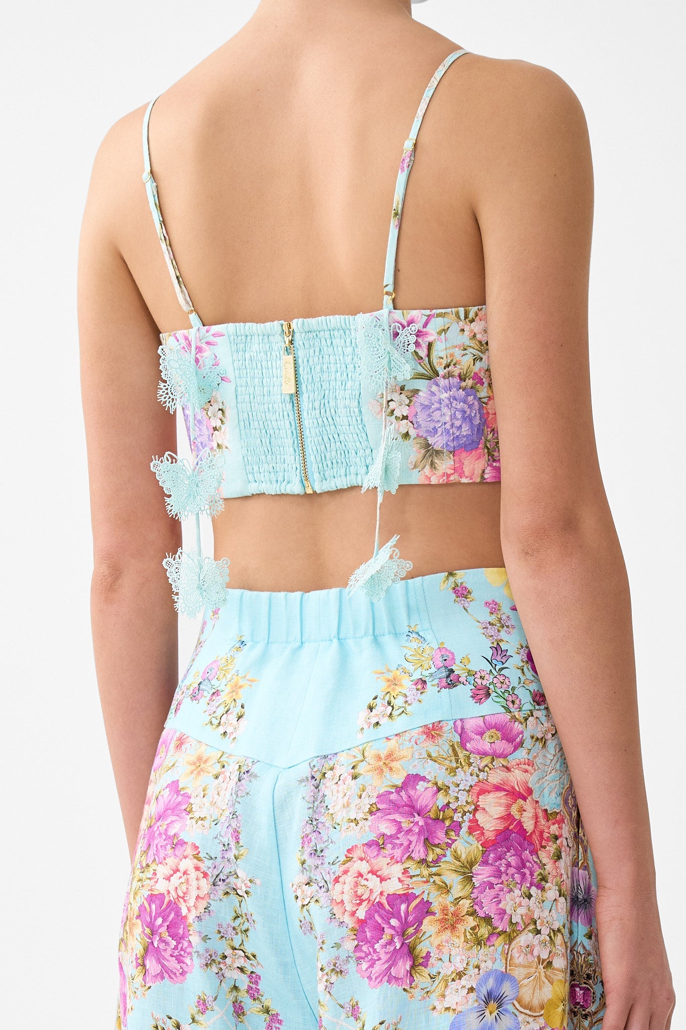 TOP CORTO CORSET FLORES BAZAAR