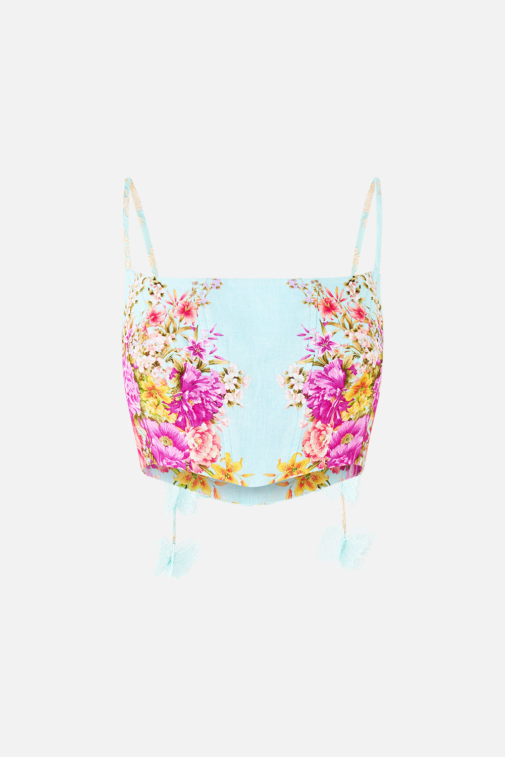 TOP CORTO CORSET FLORES BAZAAR