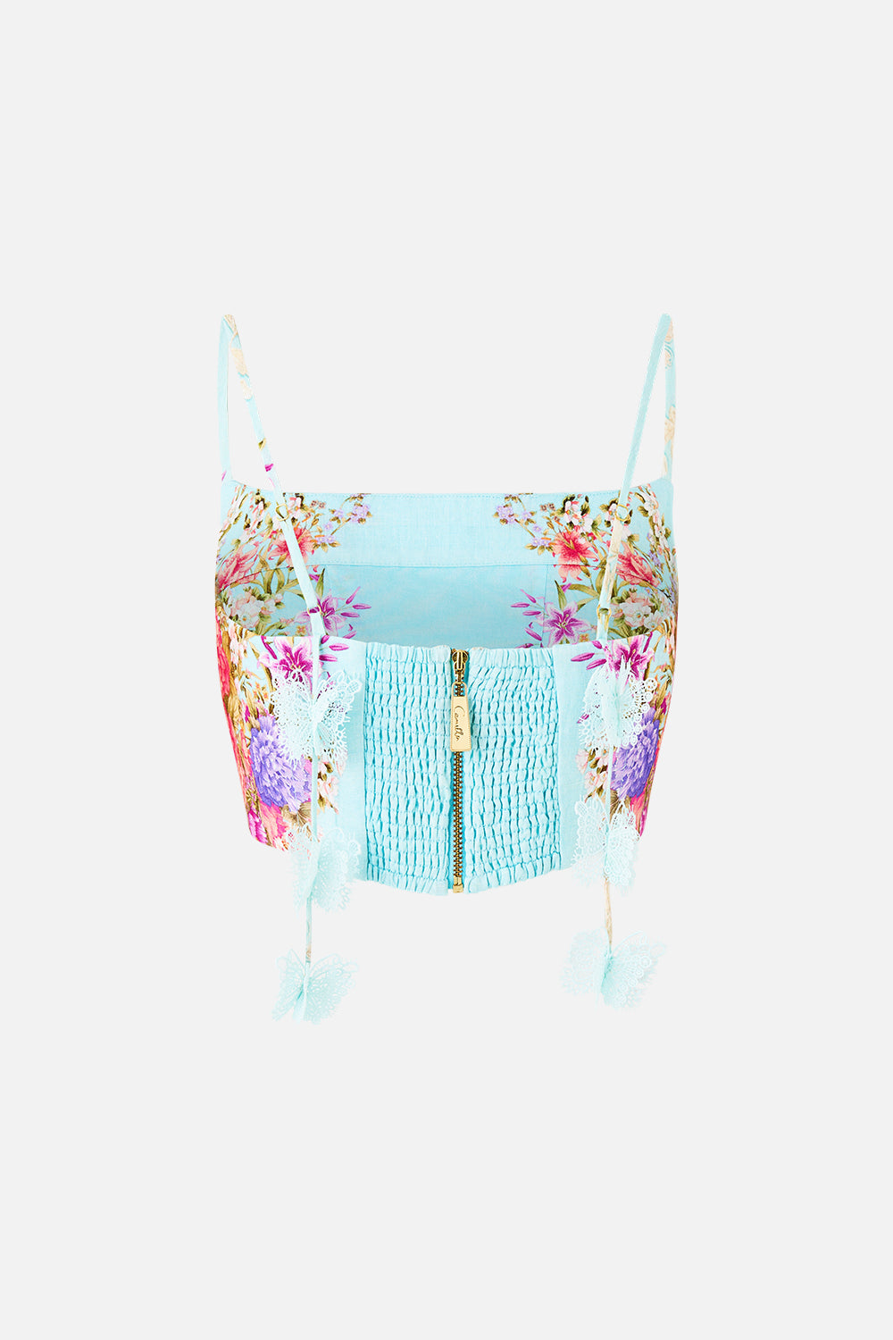 TOP CORTO CORSET FLORES BAZAAR