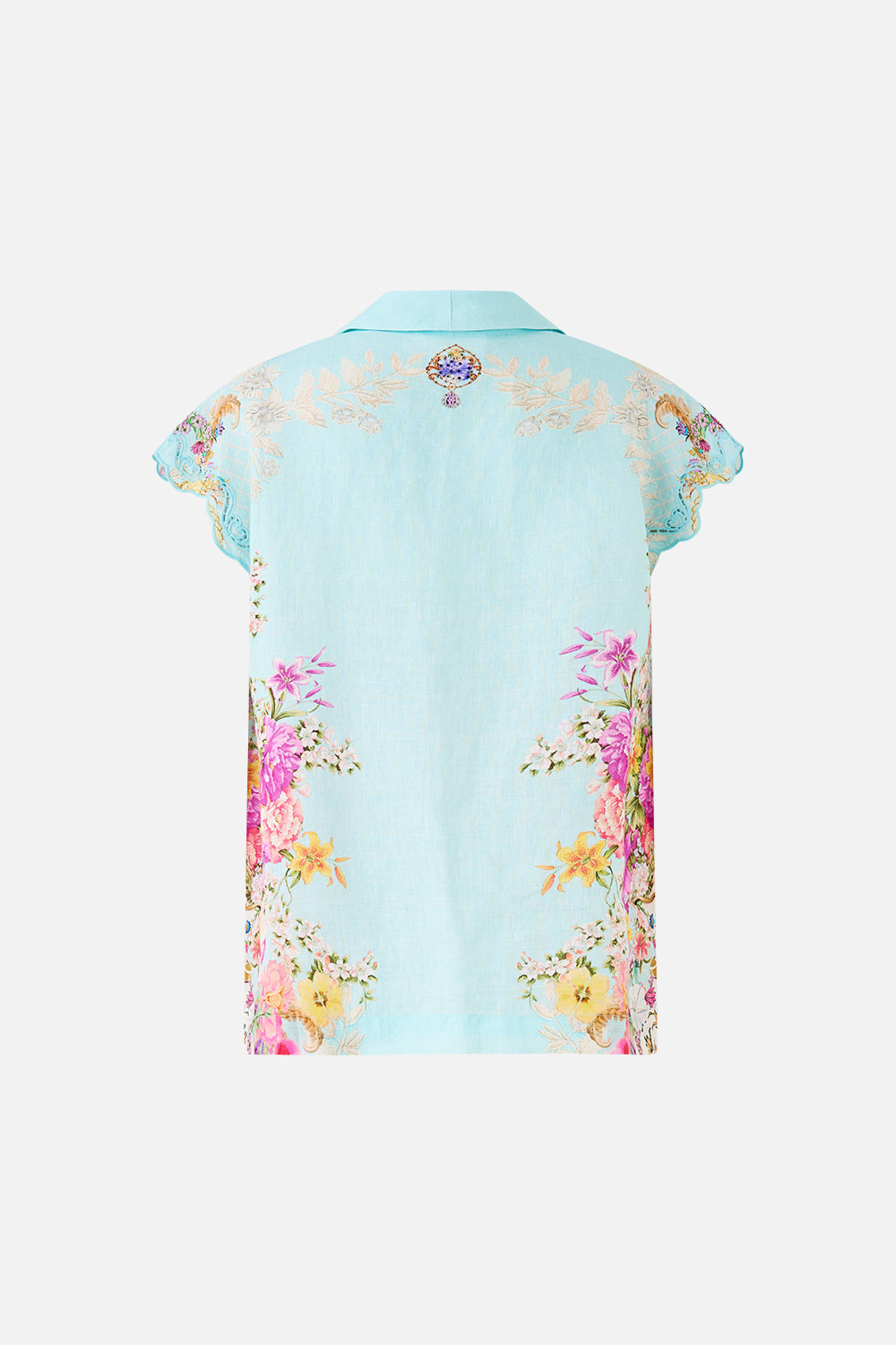 BLUSA ABOTONADA CON CUELLO BAZAAR BLOOMS