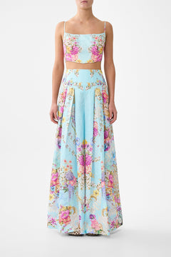 CORSET WAIST WIDE LEG PANT BAZAAR BLOOMS