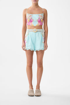 TUCK FRONT SHORT BAZAAR BLOOMS