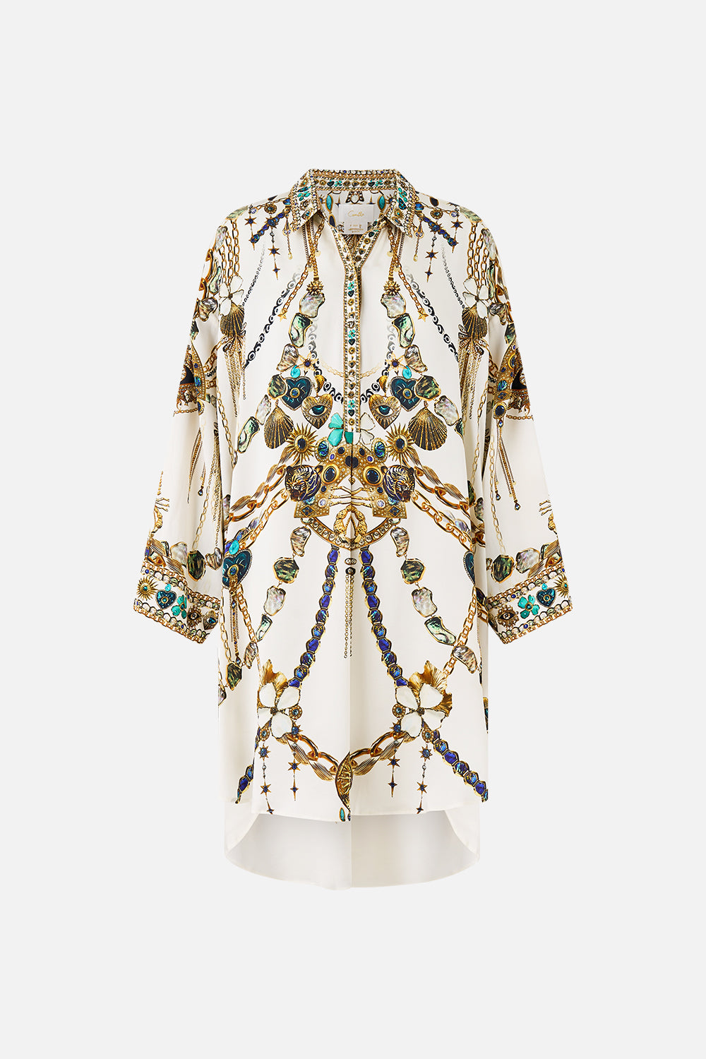 RELAXED HIGH LOW SHIRT DRESS CHAIN GANG