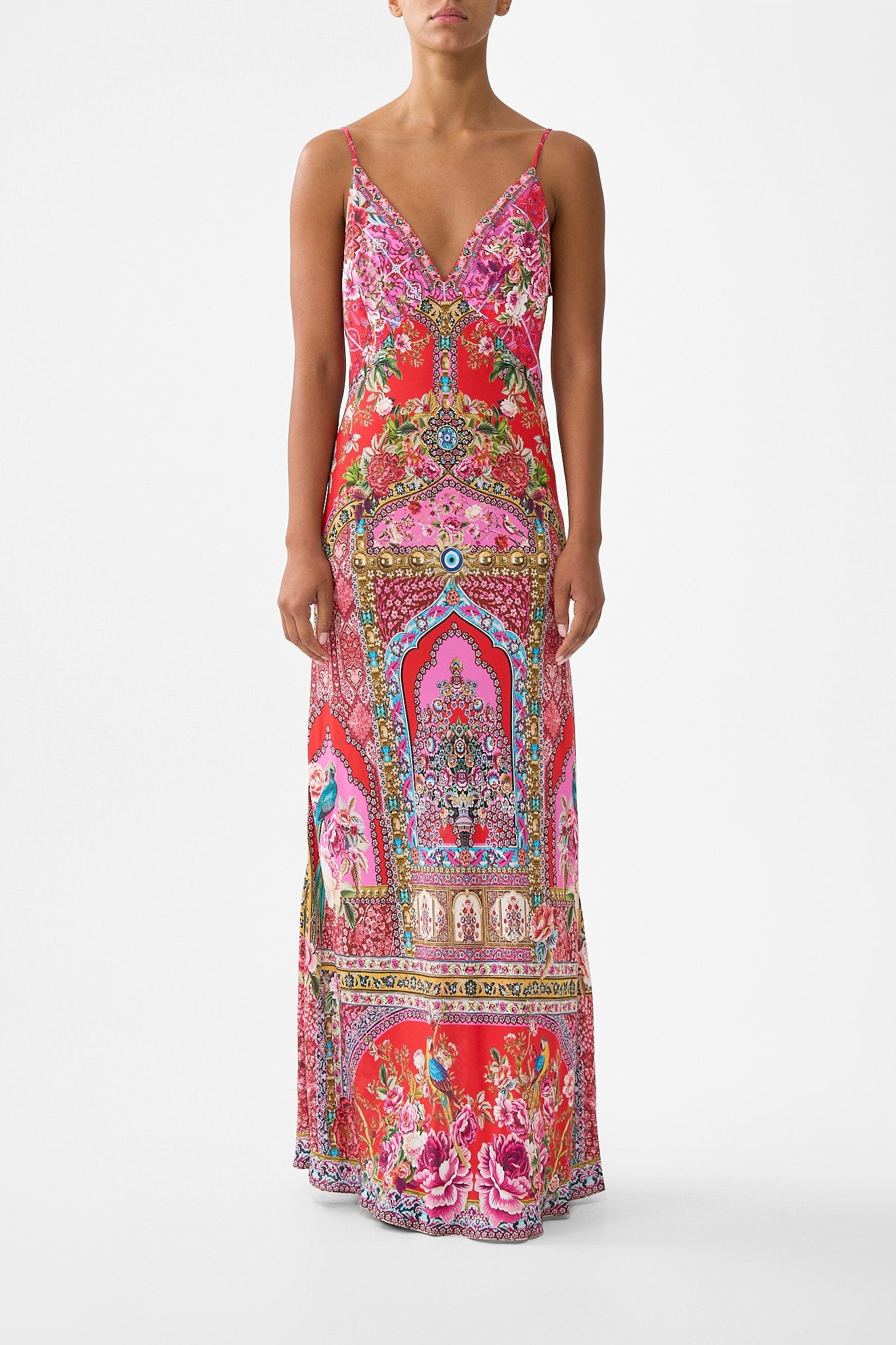 VESTIDO LENCERO LARGO AL BIES CUELLO V HEIRLOOM EMPIRE