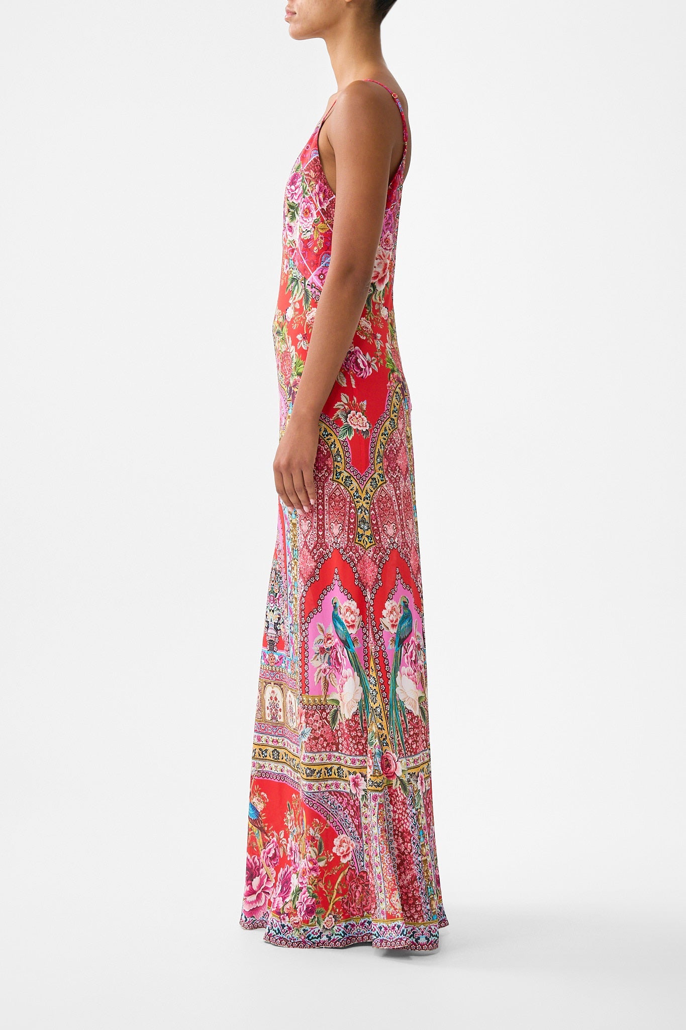 VESTIDO LENCERO LARGO AL BIES CUELLO V HEIRLOOM EMPIRE