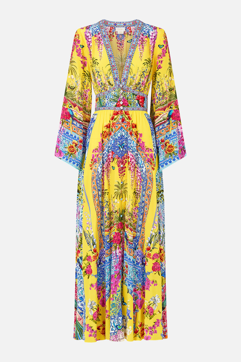 VESTIDO DE MANGA KIMONO CON DETALLE FRUNCIDO SULTANAHMET VERANO