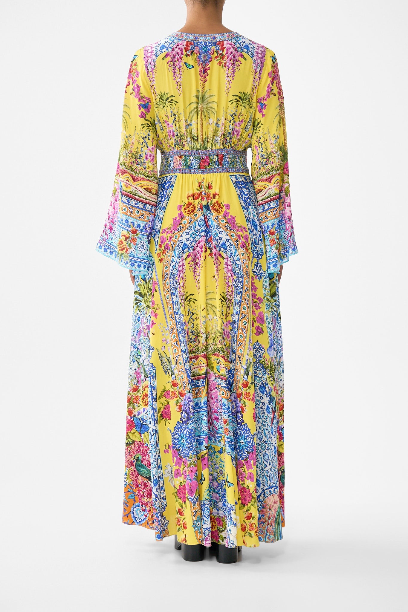 VESTIDO DE MANGA KIMONO CON DETALLE FRUNCIDO SULTANAHMET VERANO