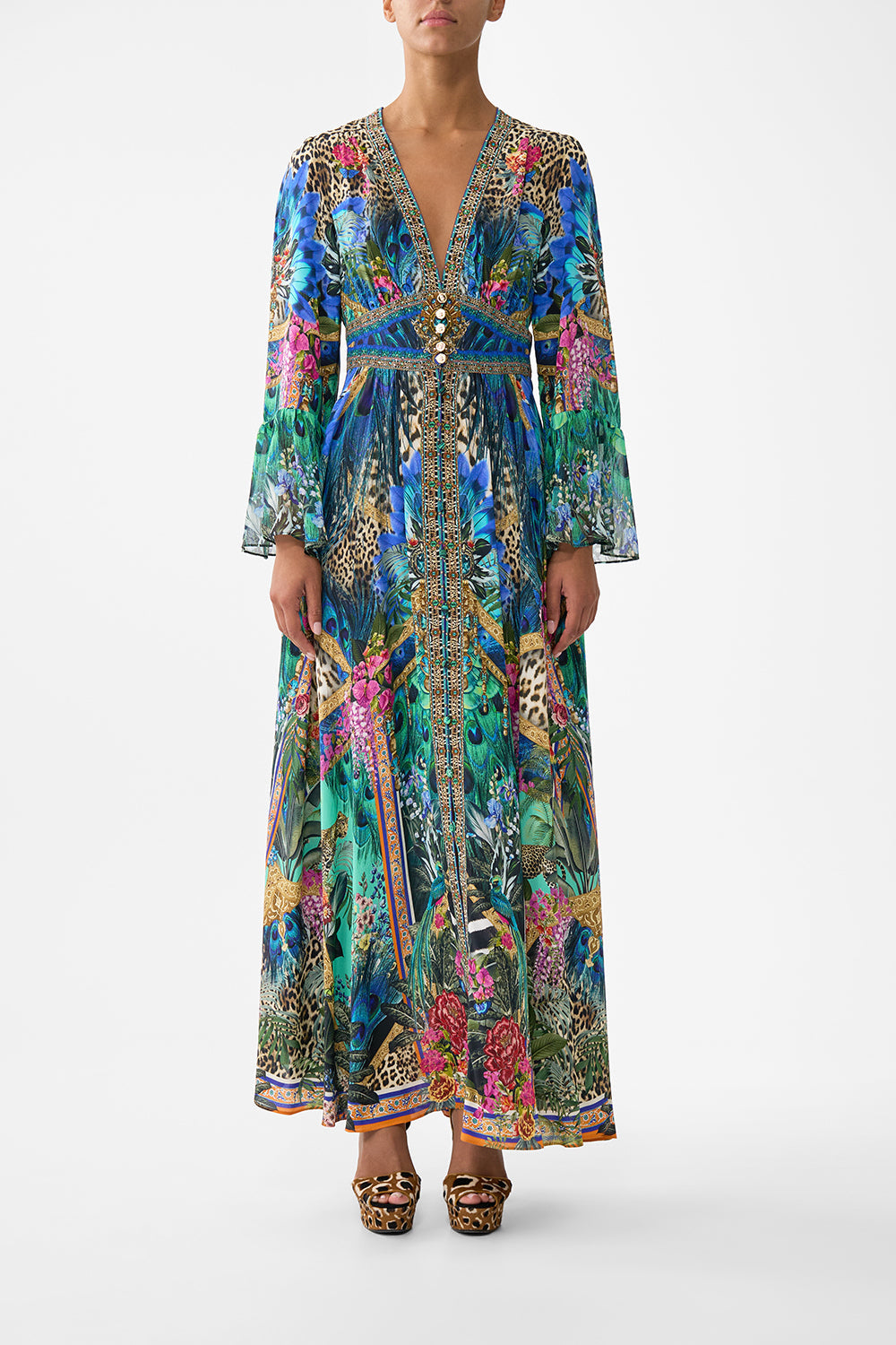 VESTIDO CON CINTURILLA AJUSTADA Y MANGA CON VOLANTES ANIMAL ALCHEMY