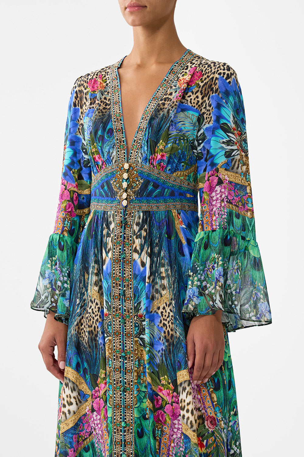 VESTIDO CON CINTURILLA AJUSTADA Y MANGA CON VOLANTES ANIMAL ALCHEMY