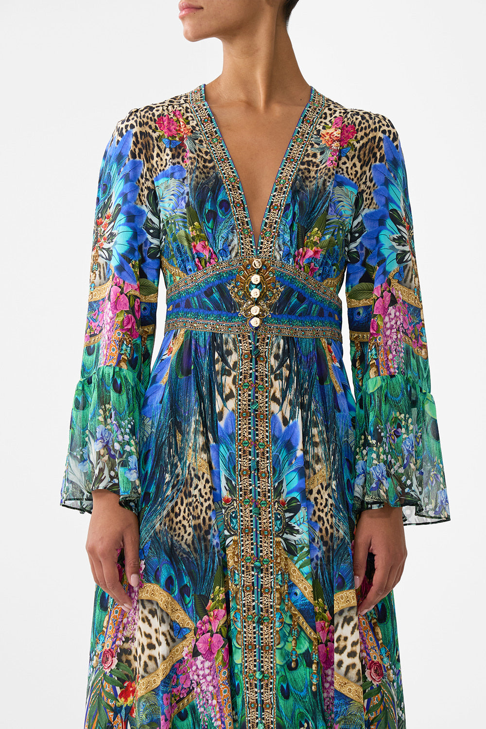 VESTIDO CON CINTURILLA AJUSTADA Y MANGA CON VOLANTES ANIMAL ALCHEMY