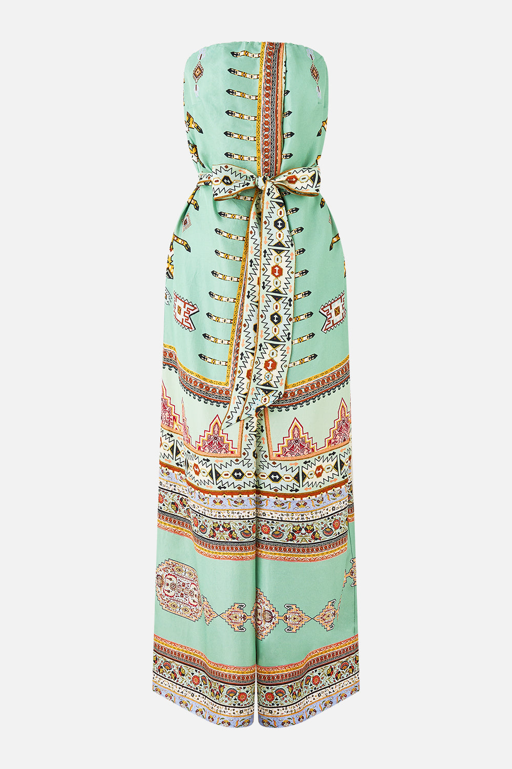 FRONT PLEAT STRAPLESS JUMPSUIT LEGEND HAS IT