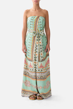 FRONT PLEAT STRAPLESS JUMPSUIT LEGEND HAS IT