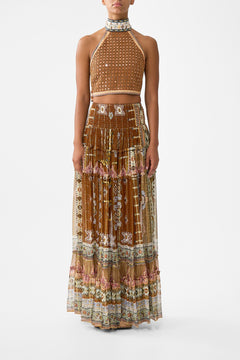 HALTER TIE BACK TOP FABRIC OF TIME